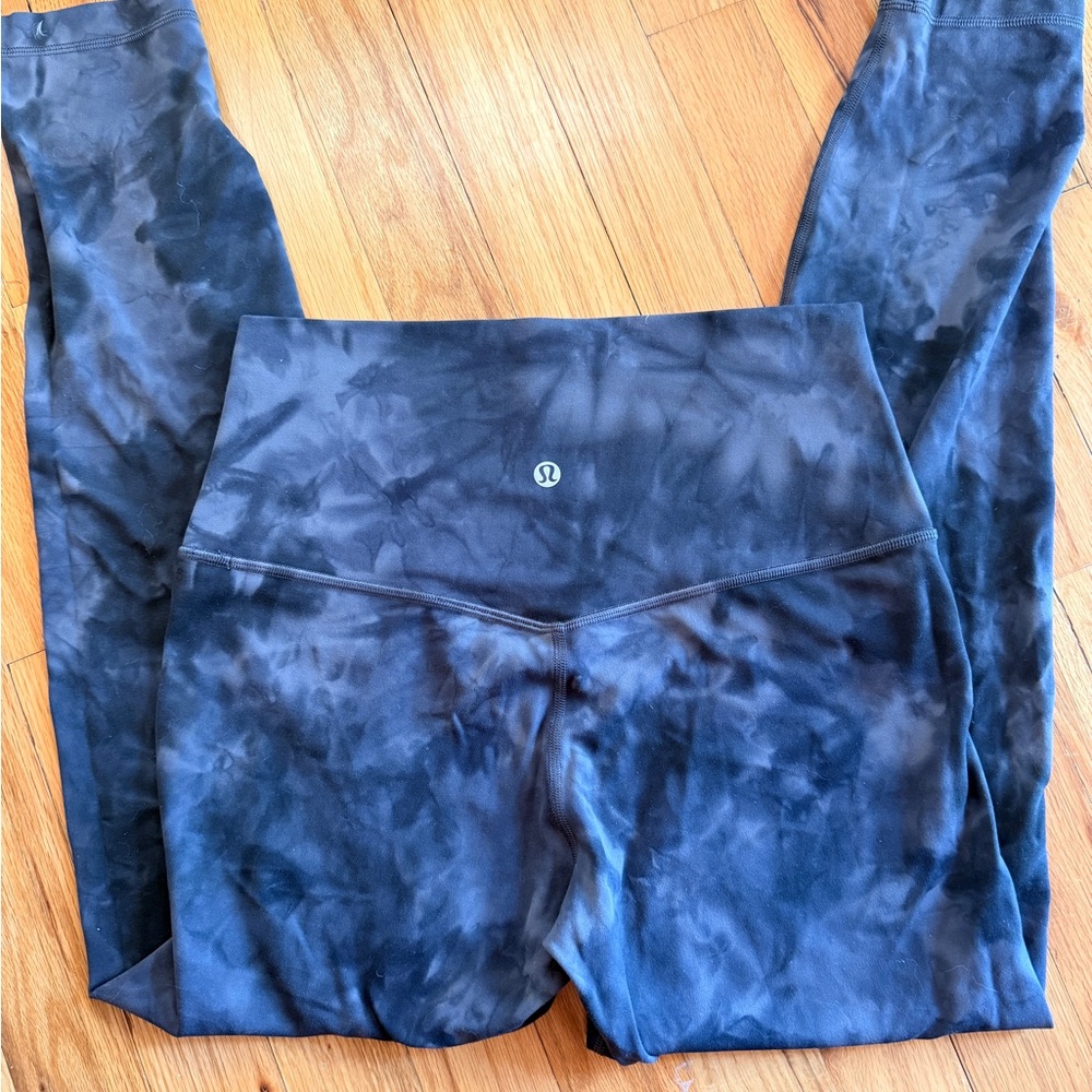 lululemon athletica Black Tie-Dye High-Rise Leggings